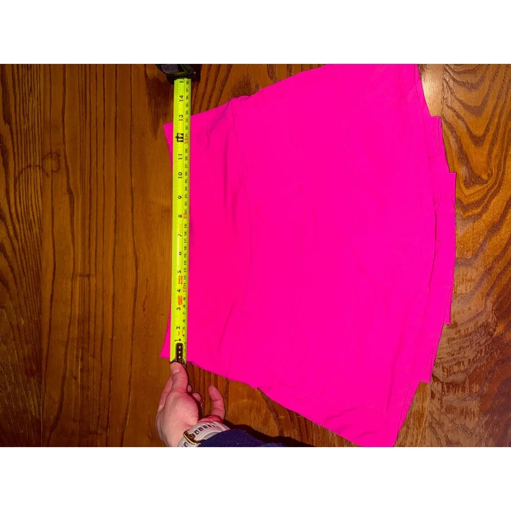 Women Neon Pink Athletic Skort Pleated‎ Back Running Tennis Skirt XS